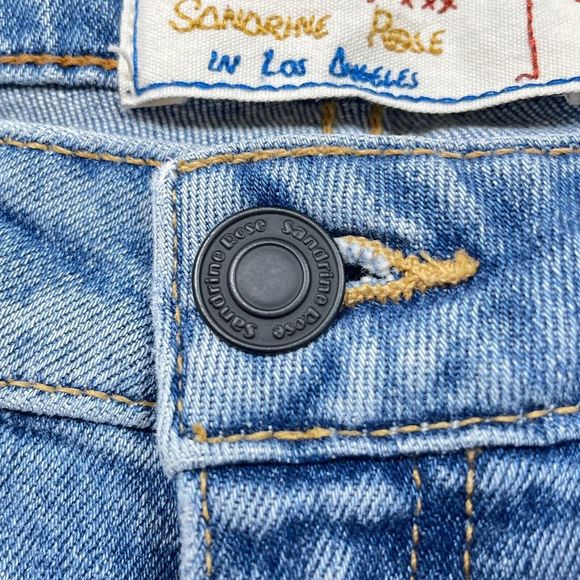 Sandrine Rose Jeans Women's‎ Size 25 Skinny Mid Rise Medium Wash Tuxedo Stripe - Picture 6 of 12